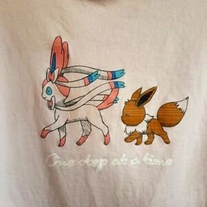 Uniqlo X Pokemon Shirt Girl's 13 Pink Pikachu Youth Teenage Cartoon Character